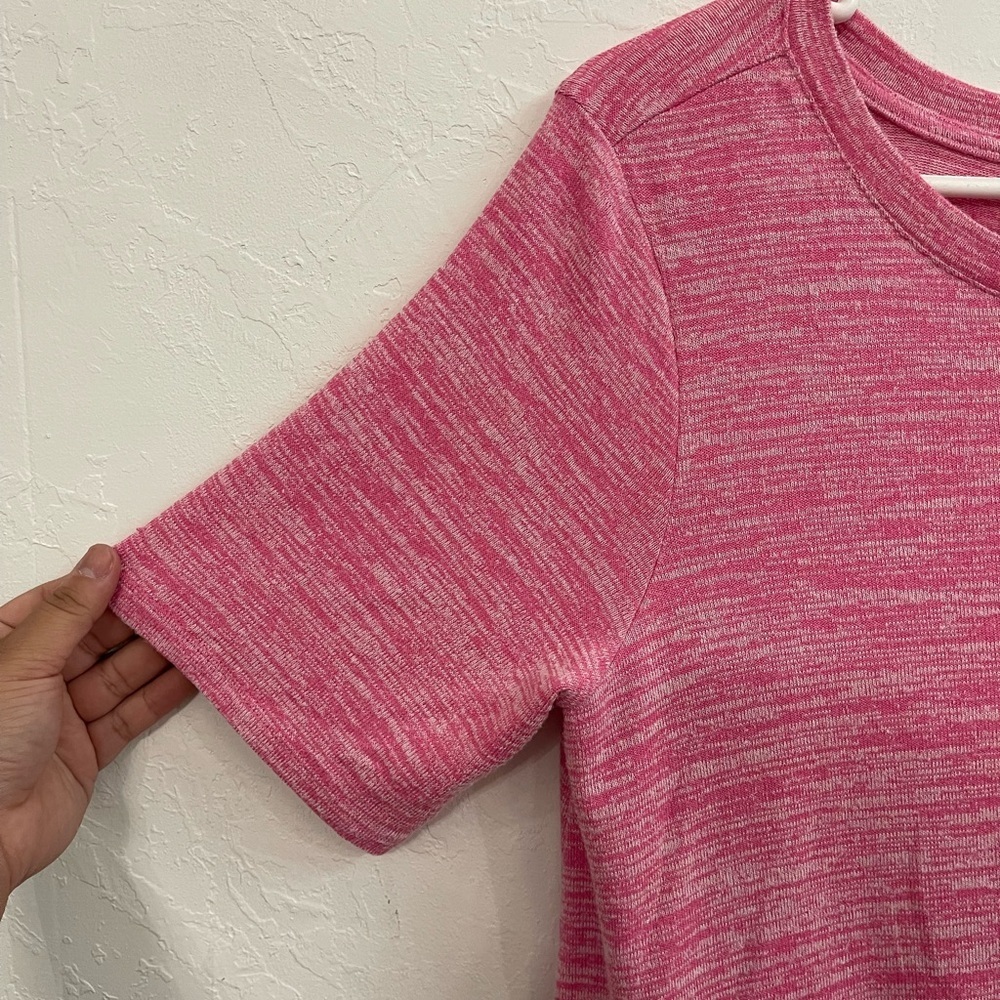 Women's Pink Heathered Top - Picture 2 of 3